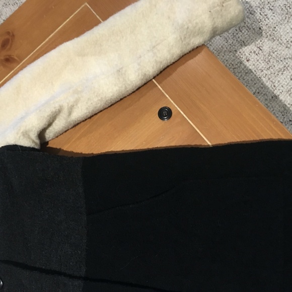 Women's tri-colour hooded wool coat, size 5 - Picture 3 of 13